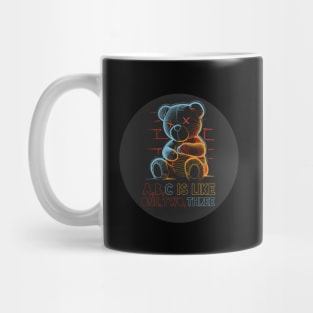 Neon teddy bear toy Mug